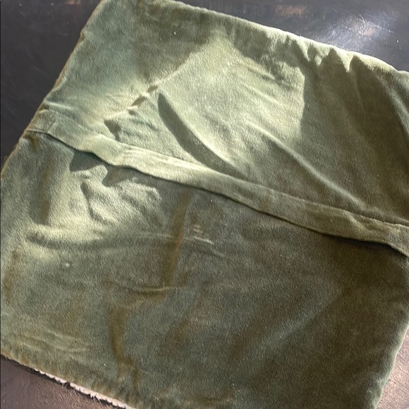 Festive Green and Red Snowman Holiday Pillow Cover - Picture 2 of 2